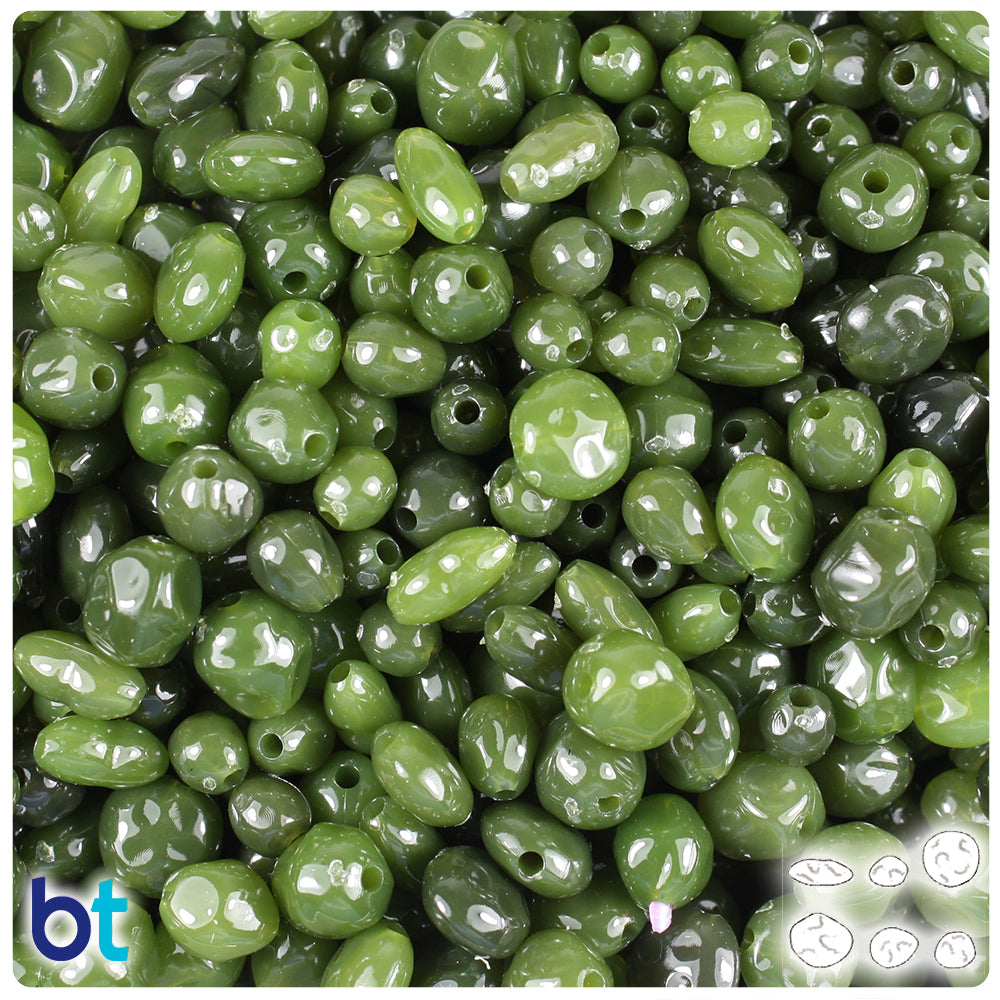 Jade Opaque Freshwater Pearl Plastic Beads (50g)