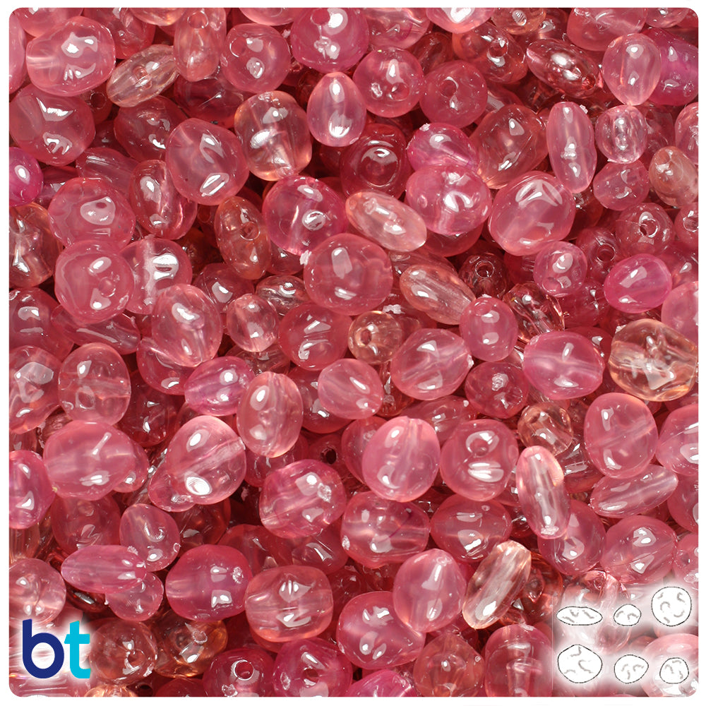 Cherry Quartz Transparent Freshwater Pearl Plastic Beads (50g)