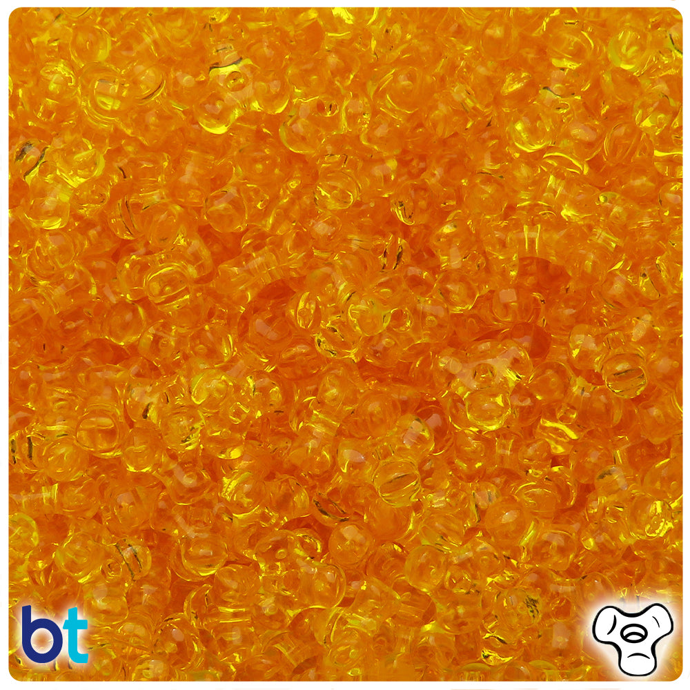 Sun Gold Transparent 11mm TriBead Plastic Beads (500pcs)