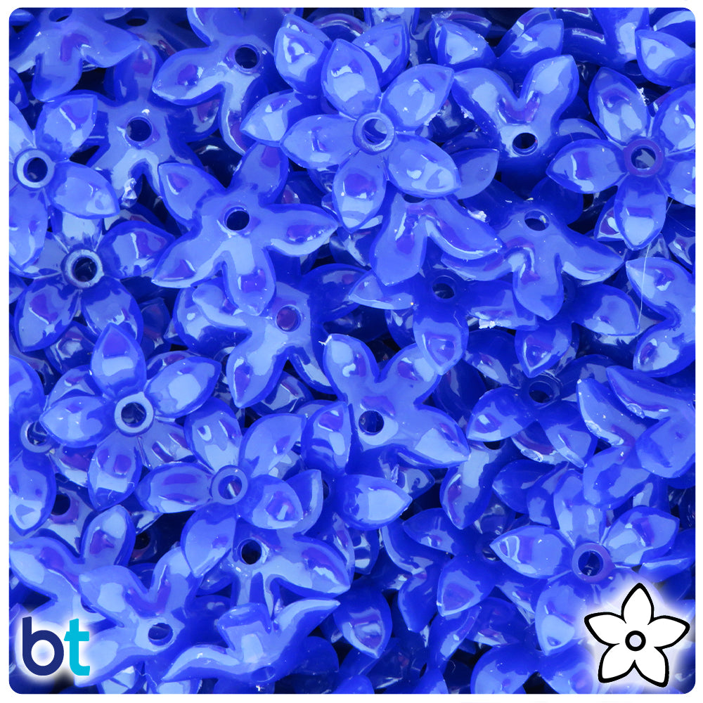 Violet Translucent 18mm Plastic Star Flowers (144pcs)