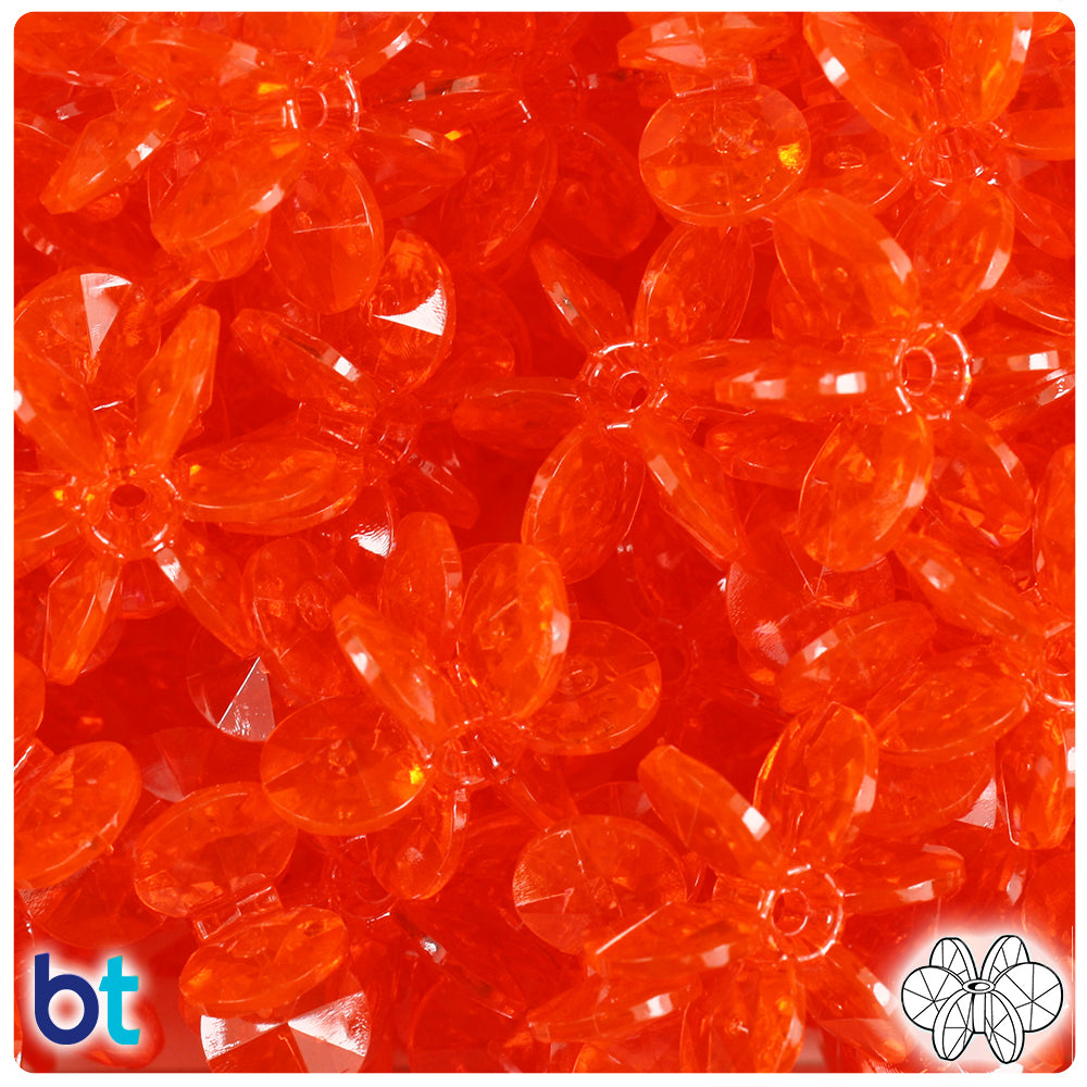 Hyacinth Transparent 25mm SunBurst Plastic Beads (80pcs)