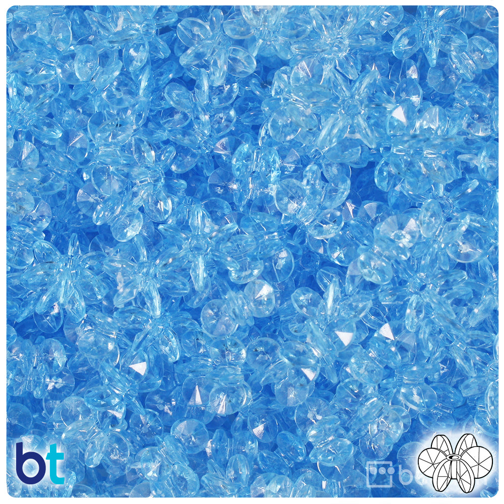 Light Sapphire Transparent 12mm SunBurst Plastic Beads (450pcs)