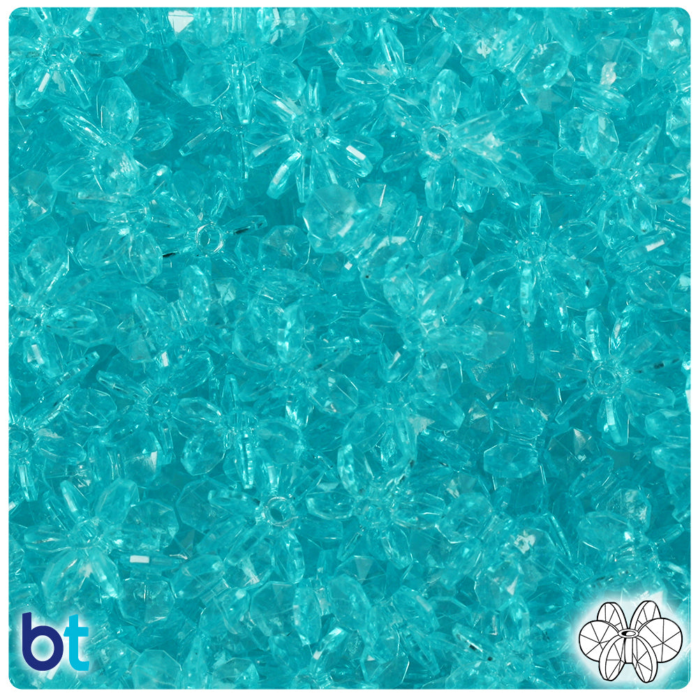 Light Turquoise Transparent 12mm SunBurst Plastic Beads (450pcs)
