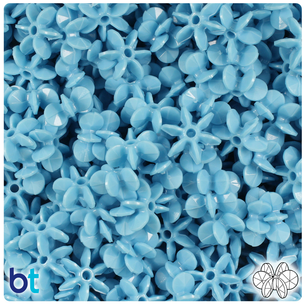 Baby Blue Opaque 12mm SunBurst Plastic Beads (450pcs)