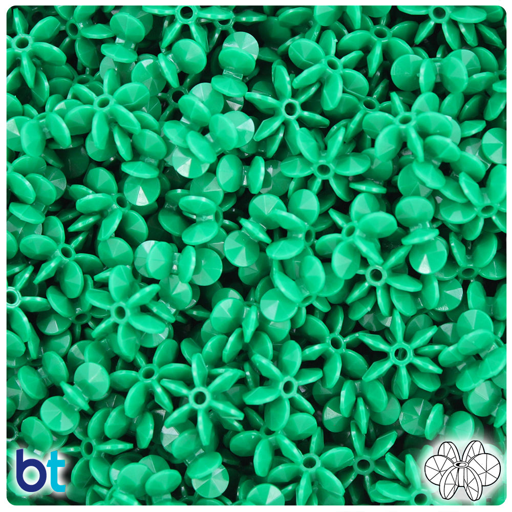 Green Opaque 12mm SunBurst Plastic Beads (450pcs)