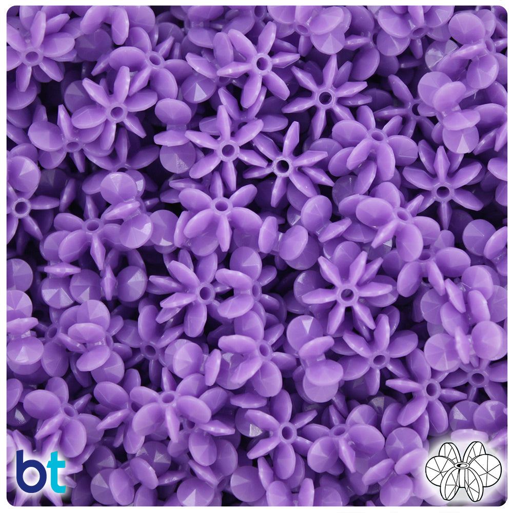 Lilac Opaque 12mm SunBurst Plastic Beads (450pcs)