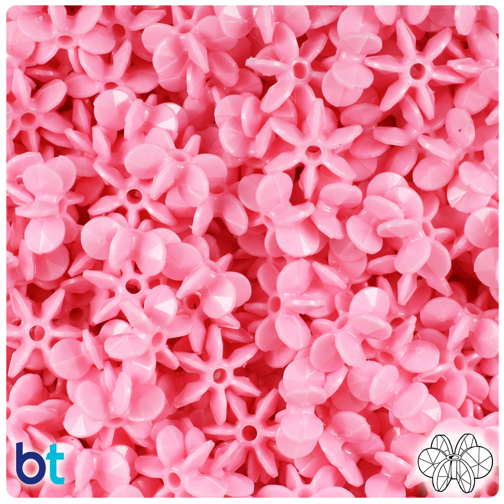 Baby Pink Opaque 12mm SunBurst Plastic Beads (450pcs)