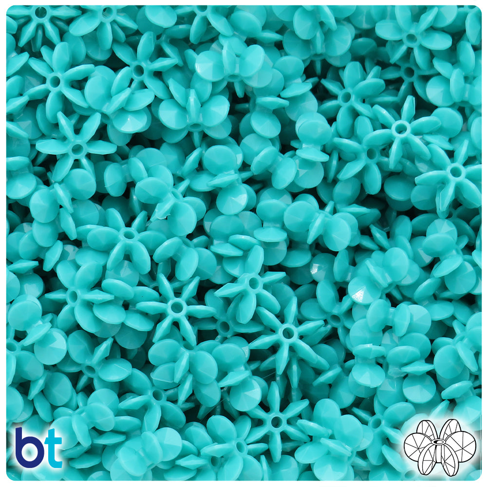 Light Turquoise Opaque 12mm SunBurst Plastic Beads (450pcs)