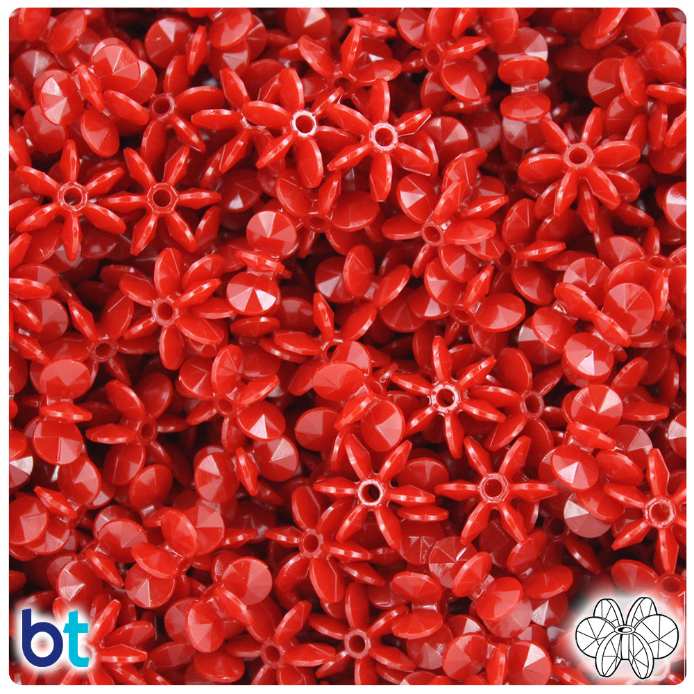 Red Opaque 12mm SunBurst Plastic Beads (450pcs)