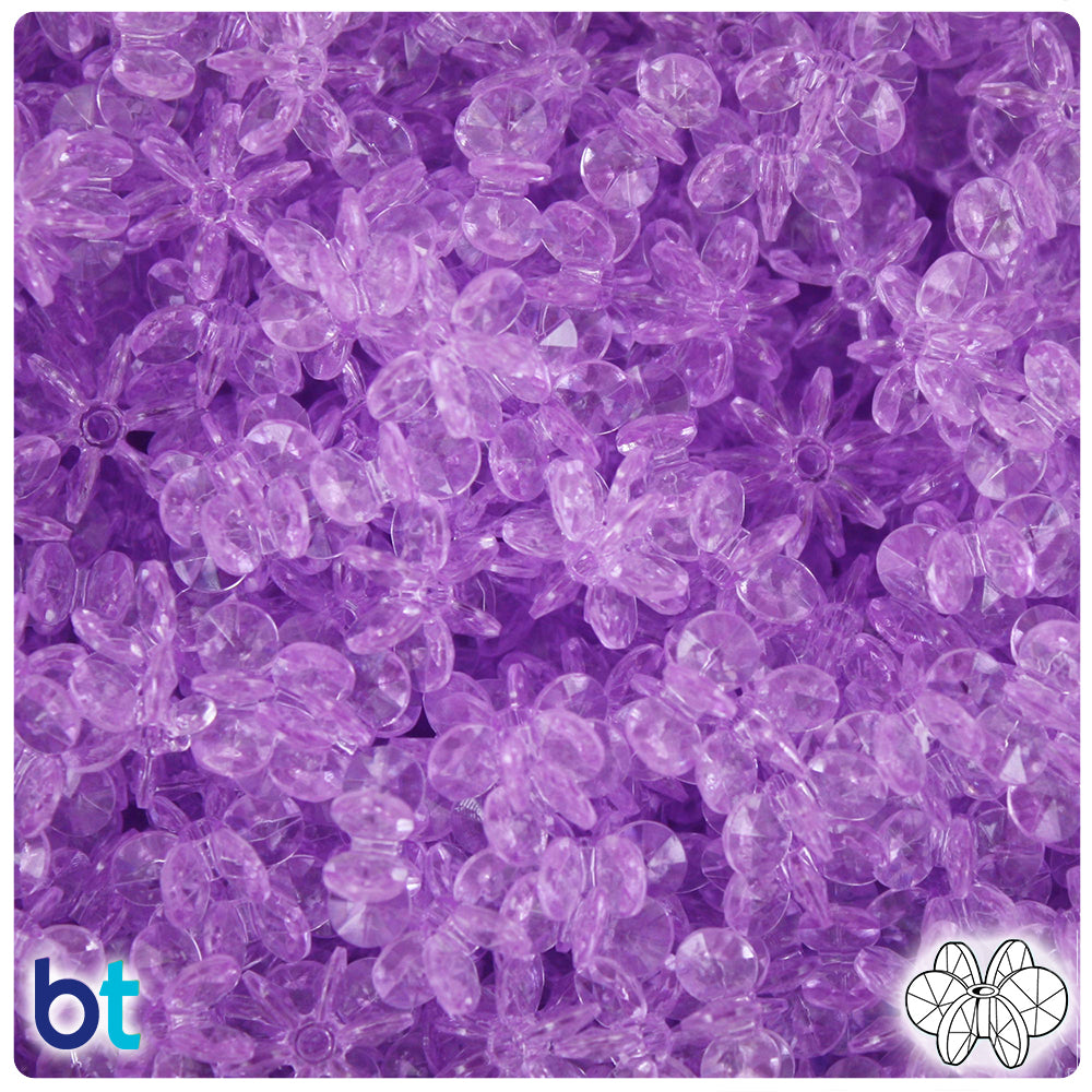 Light Amethyst Transparent 12mm SunBurst Plastic Beads (450pcs)