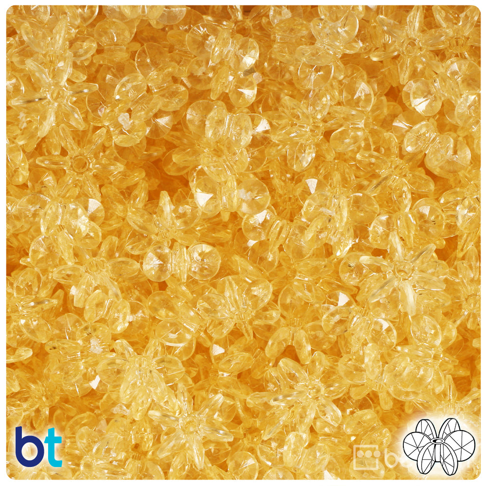 Dark Champagne Transparent 12mm SunBurst Plastic Beads (450pcs)