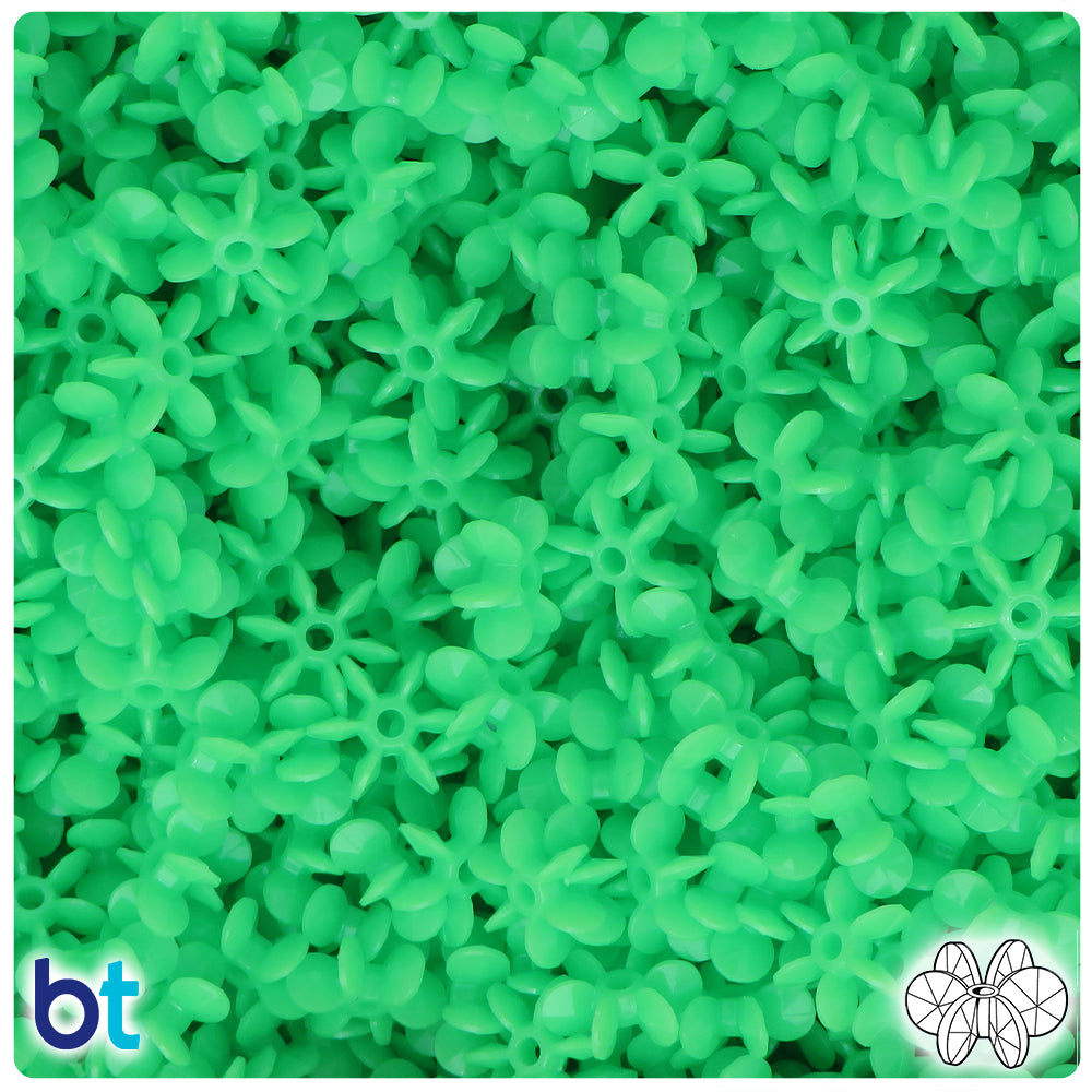 Lime Opaque 10mm SunBurst Plastic Beads (450pcs)