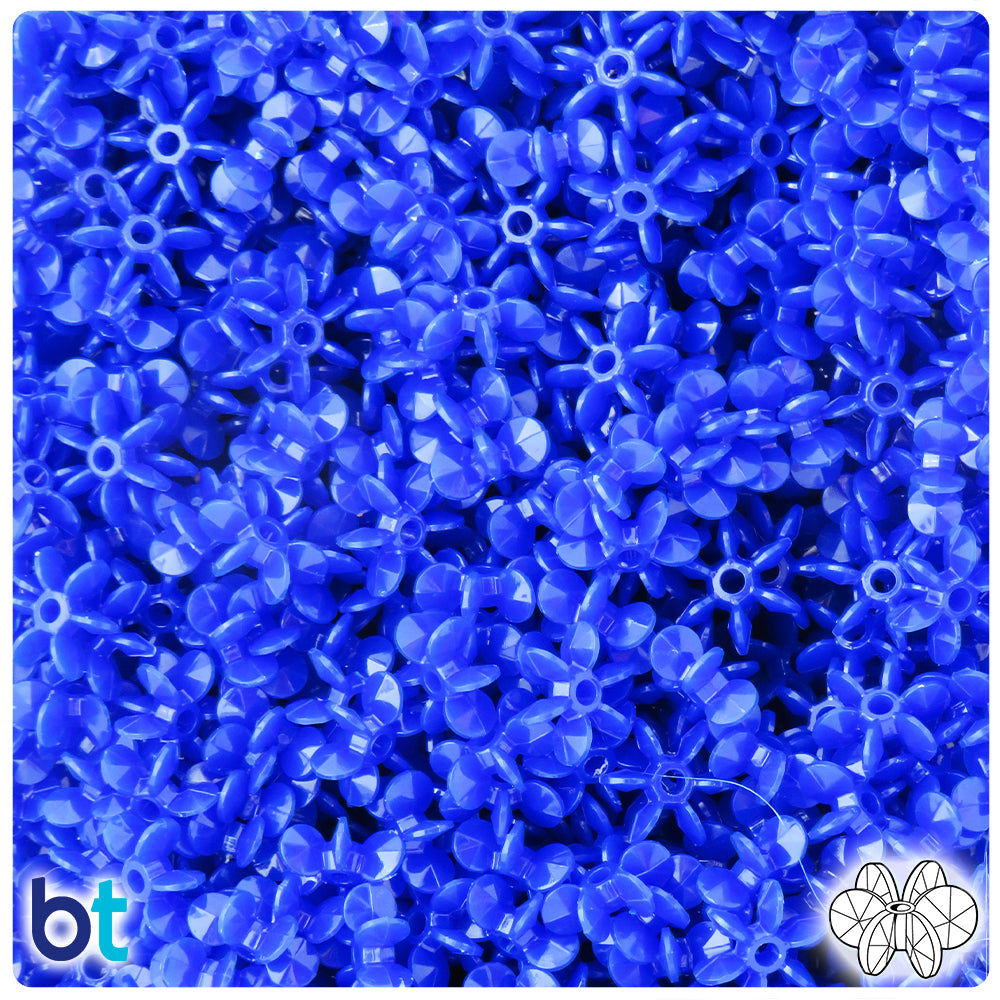 Royal Blue Opaque 10mm SunBurst Plastic Beads (450pcs)