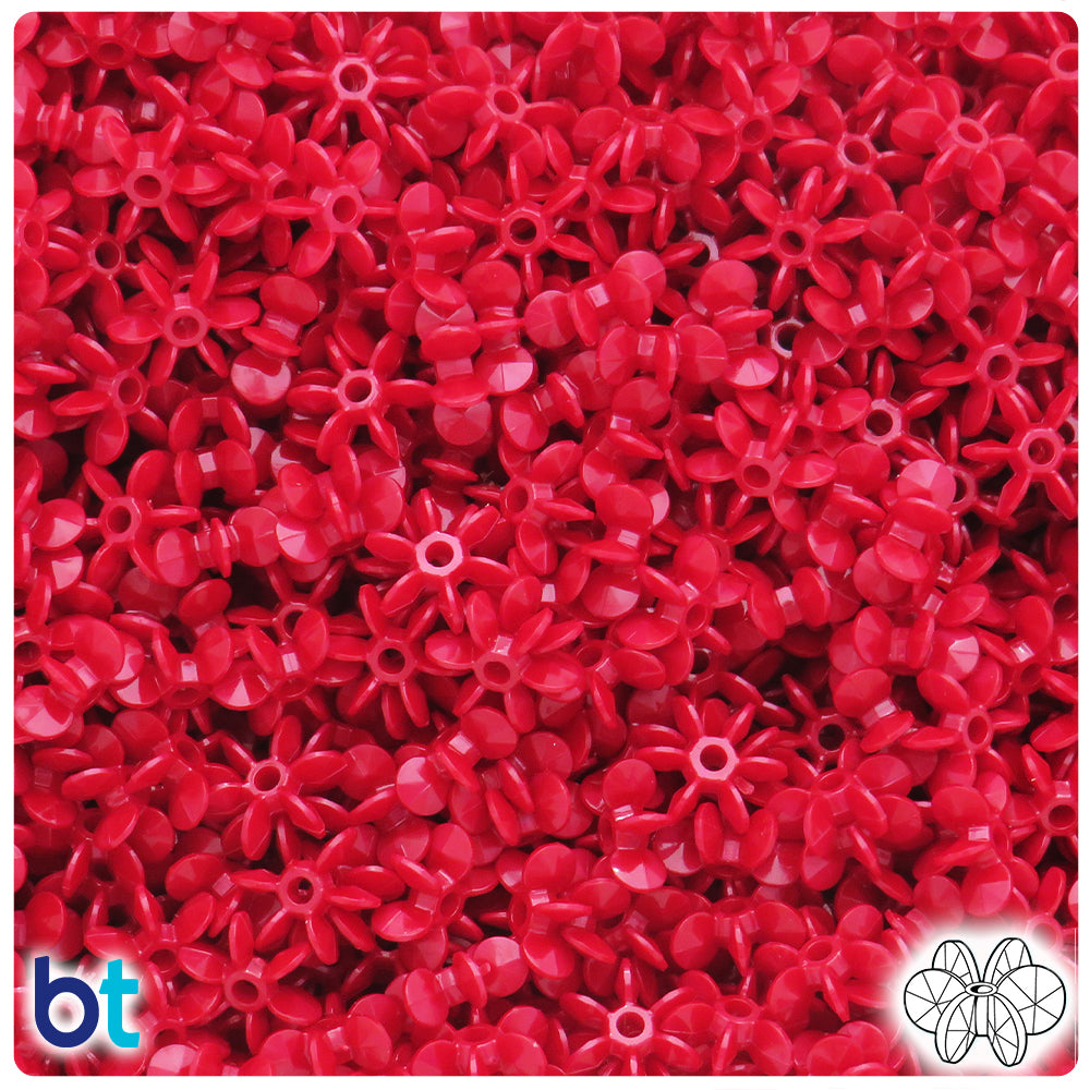 Red Pearl 10mm SunBurst Plastic Beads (450pcs)