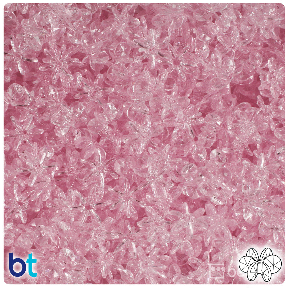 Pale Pink Transparent 10mm SunBurst Plastic Beads (450pcs)