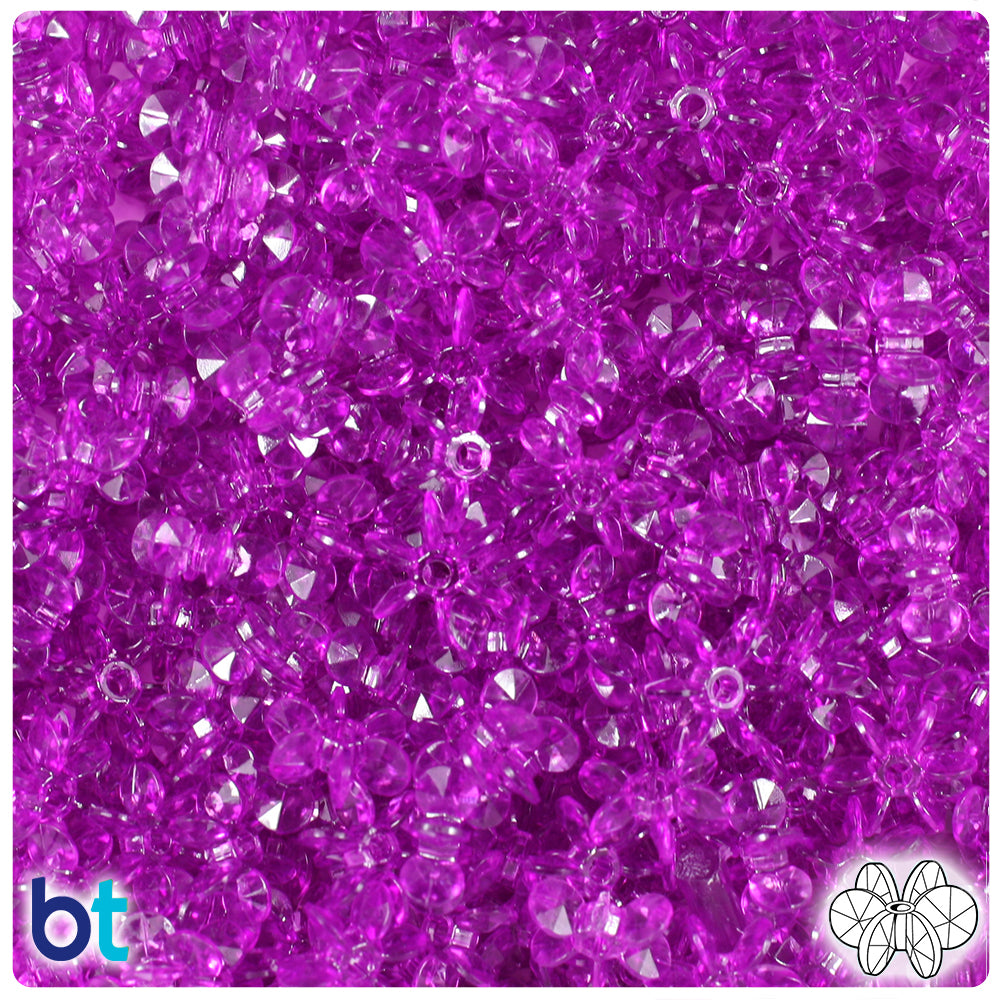 Lilac Transparent 10mm SunBurst Plastic Beads (450pcs)