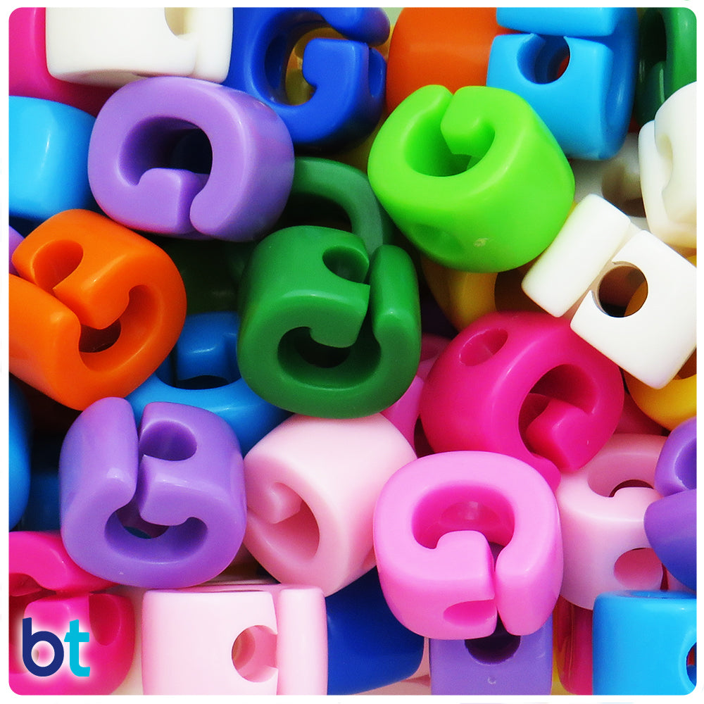 Mixed Opaque Jumbo Alpha Beads - Letter G (10pcs)