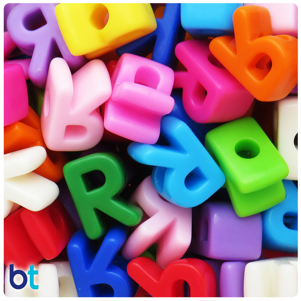 Mixed Opaque Jumbo Alpha Beads - Letter R (10pcs)