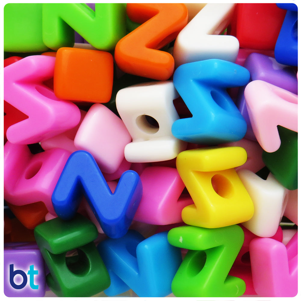Mixed Opaque Jumbo Alpha Beads - Letter Z (10pcs)