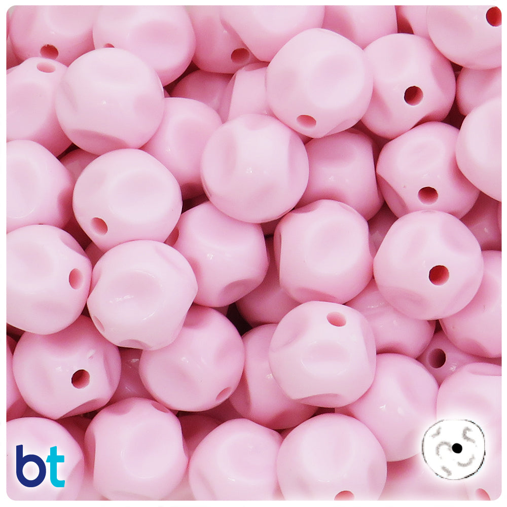 Light Pink Opaque 16mm Nugget Plastic Beads (45pcs)