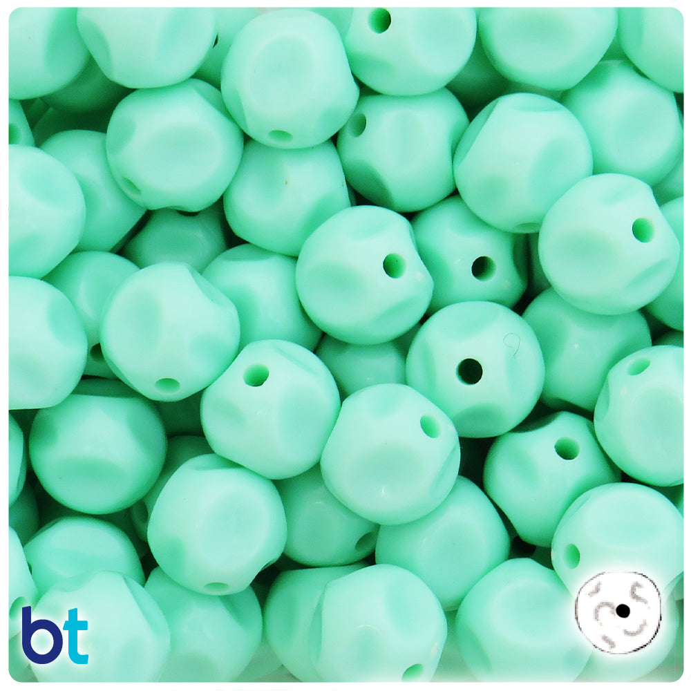 Green Opaque 16mm Nugget Plastic Beads (45pcs)