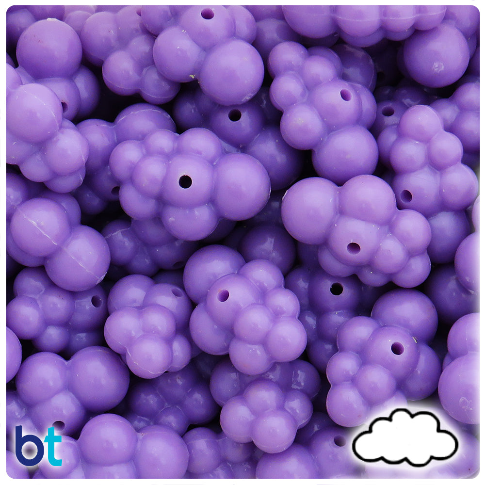 Purple Opaque 25mm Cloud Plastic Beads (20pcs)