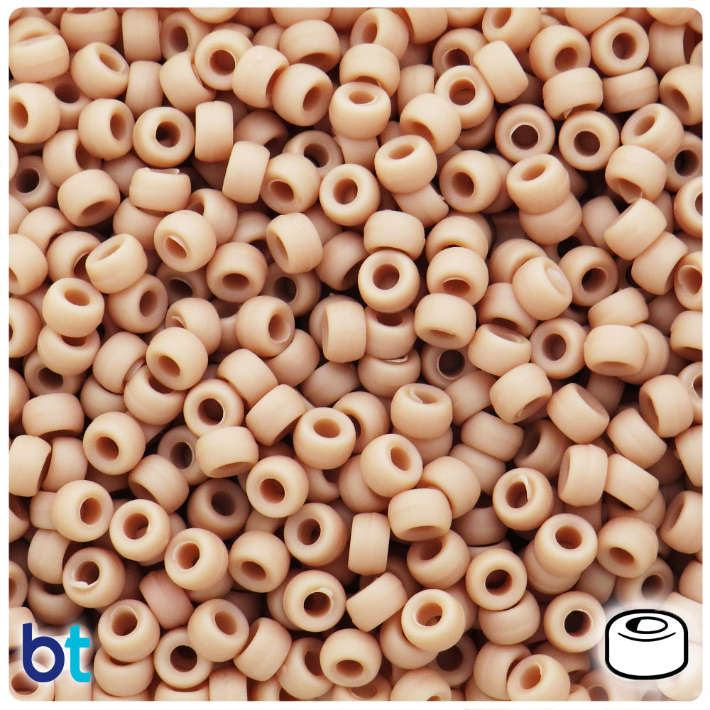 Dark Ivory Matte 6.5mm Mini Barrel Pony Beads (1000pcs)