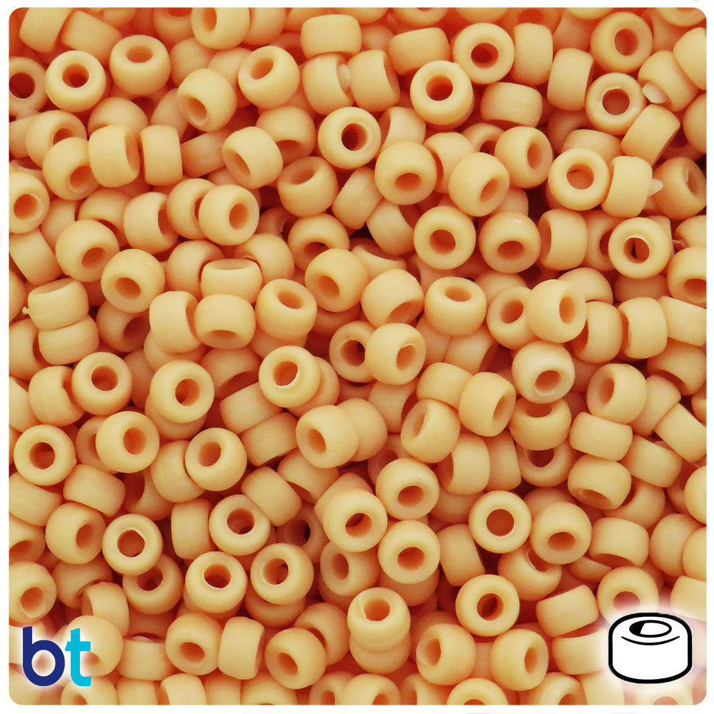 Sand Matte 6.5mm Mini Barrel Pony Beads (1000pcs)