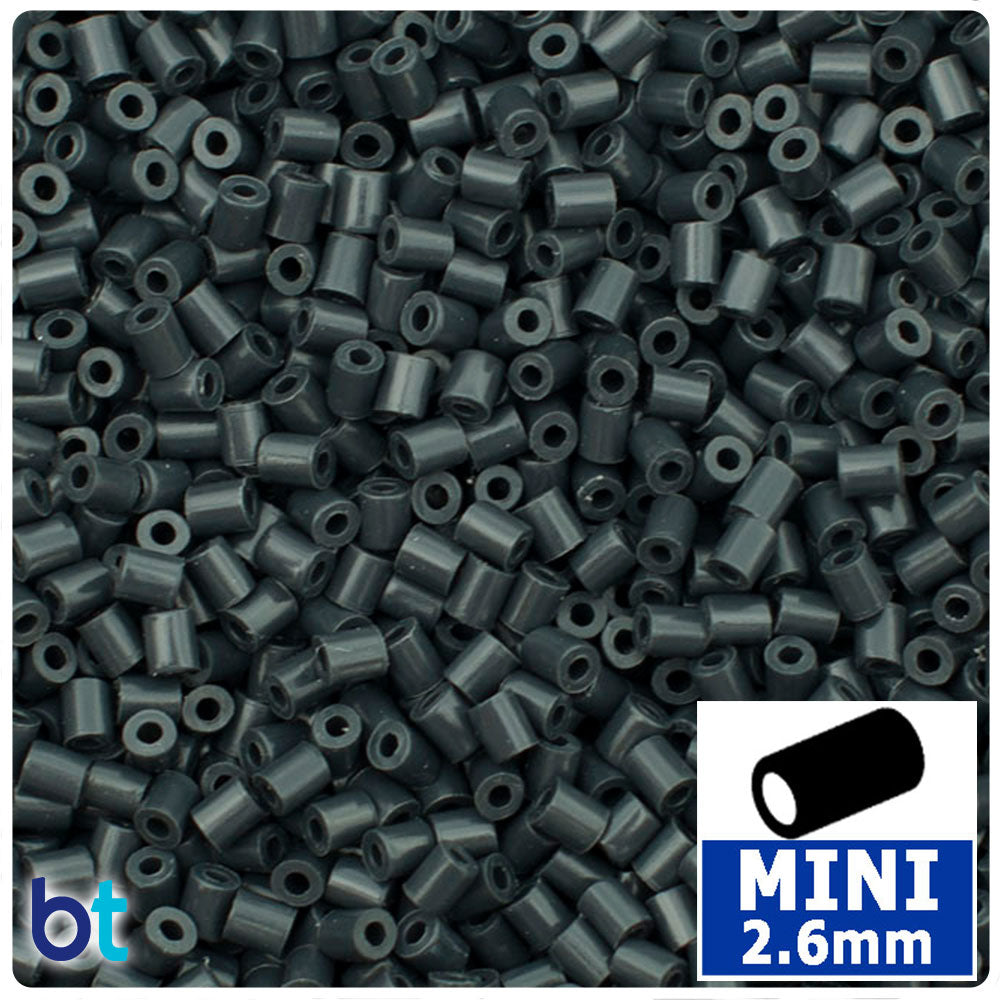 Steel Grey 2.6mm Mini Fuse Beads (2000pcs)