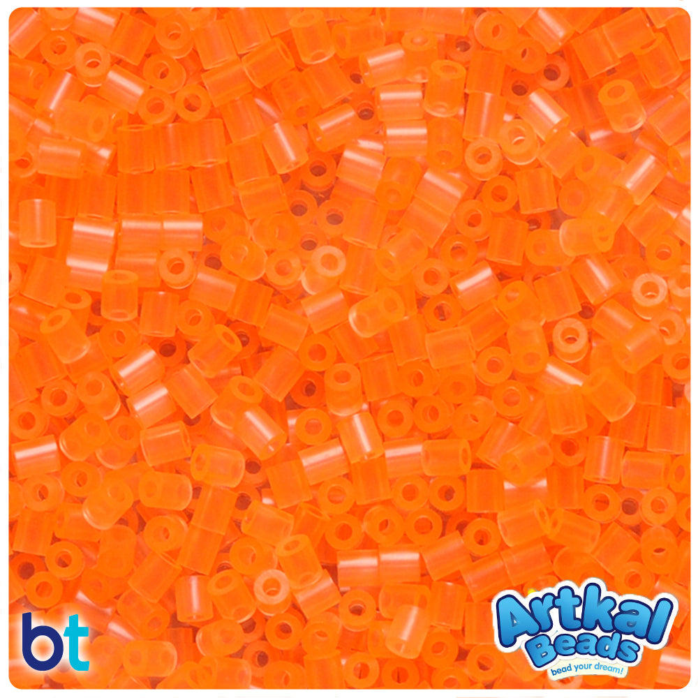 Orange Translucent 2.6mm Artkal Mini Fuse Beads (2000pcs)