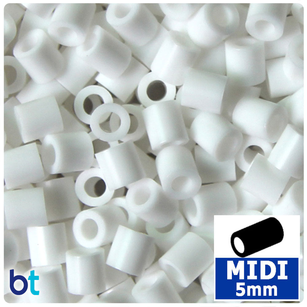 White 5mm Midi Fuse Beads (1000pcs)