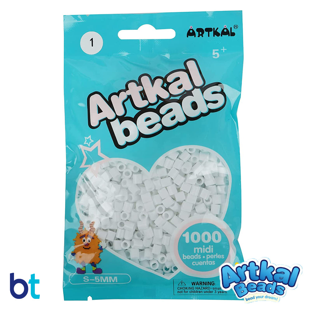 White 5mm Artkal Midi Fuse Beads (1000pcs)