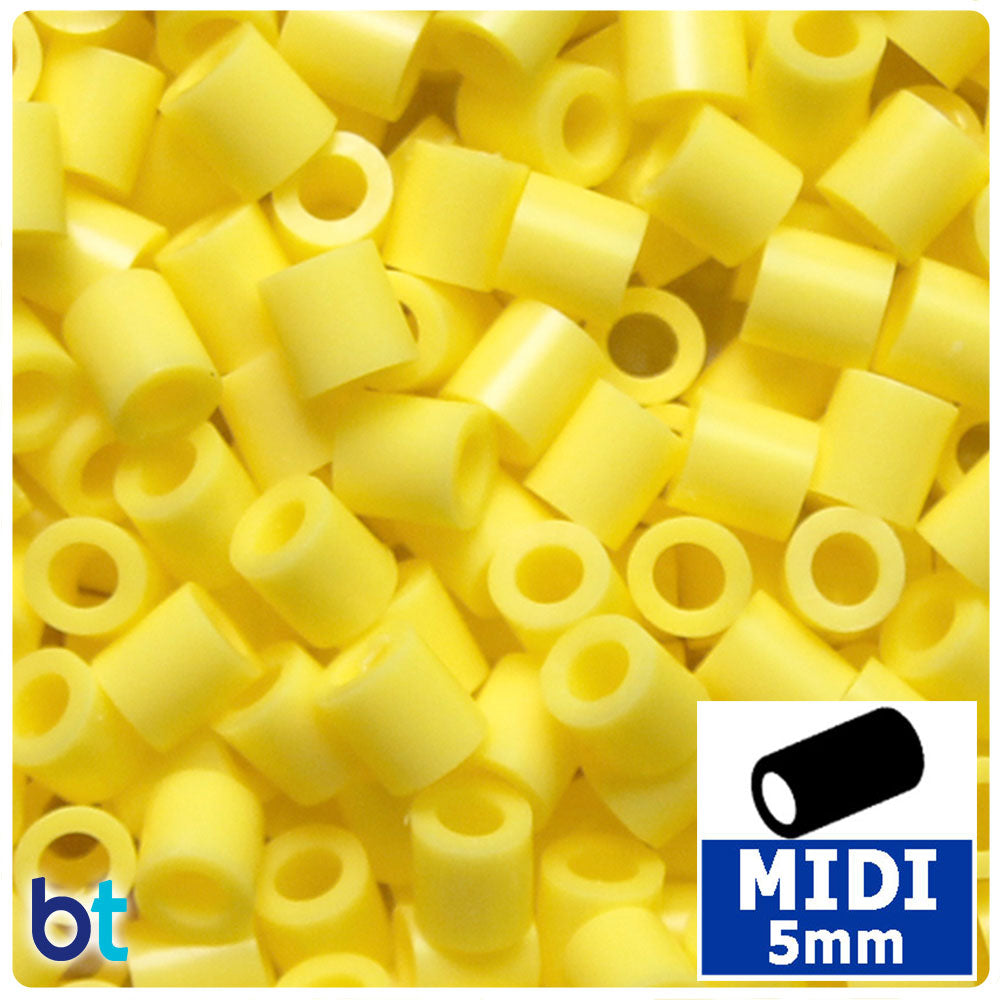 Pastel Yellow 5mm Midi Fuse Beads (1000pcs)