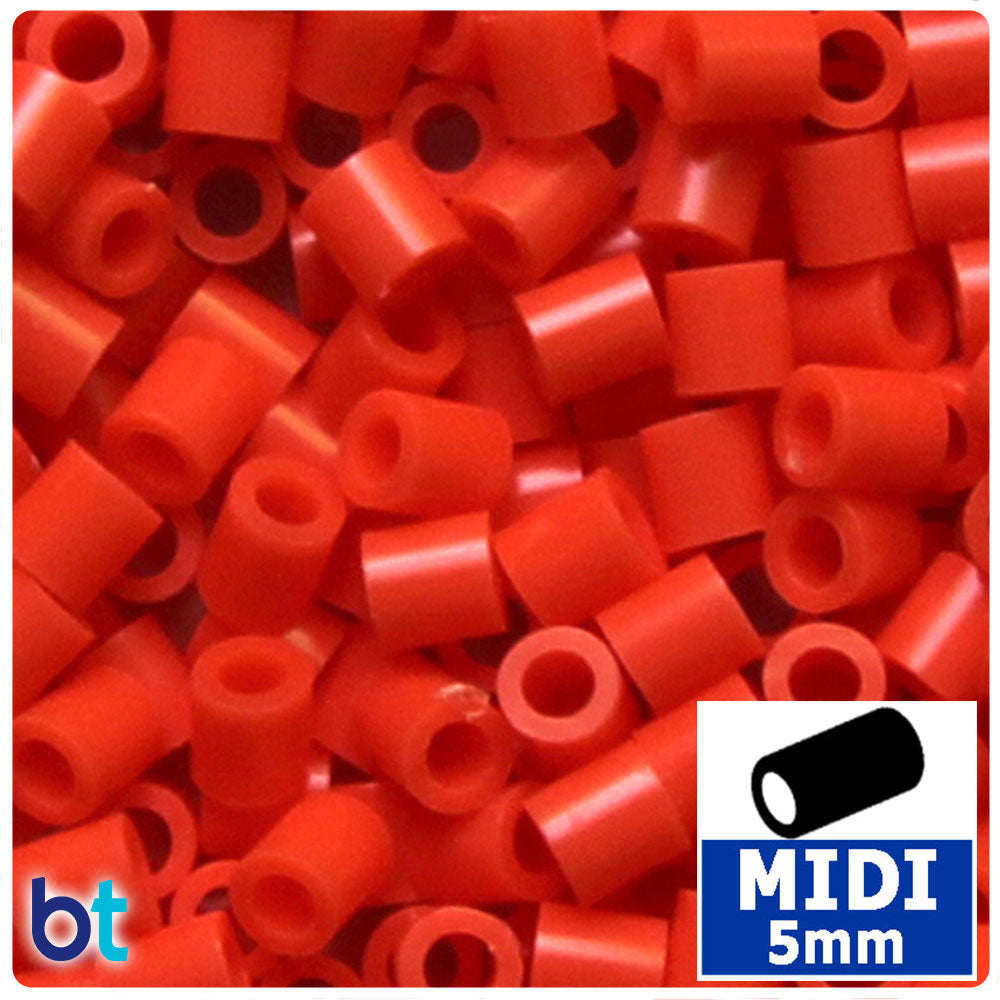 Blaze Orange 5mm Midi Fuse Beads (1000pcs)