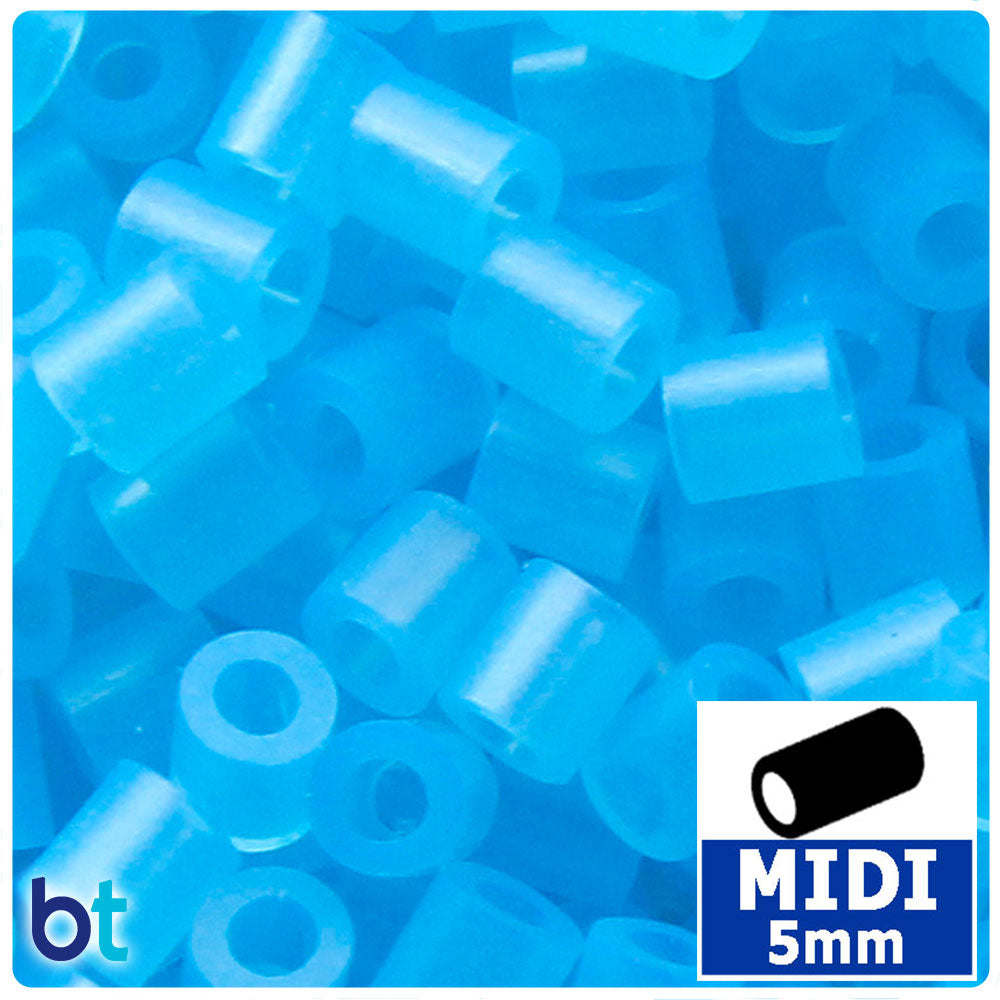 Blue Glow 5mm Midi Fuse Beads (1000pcs)