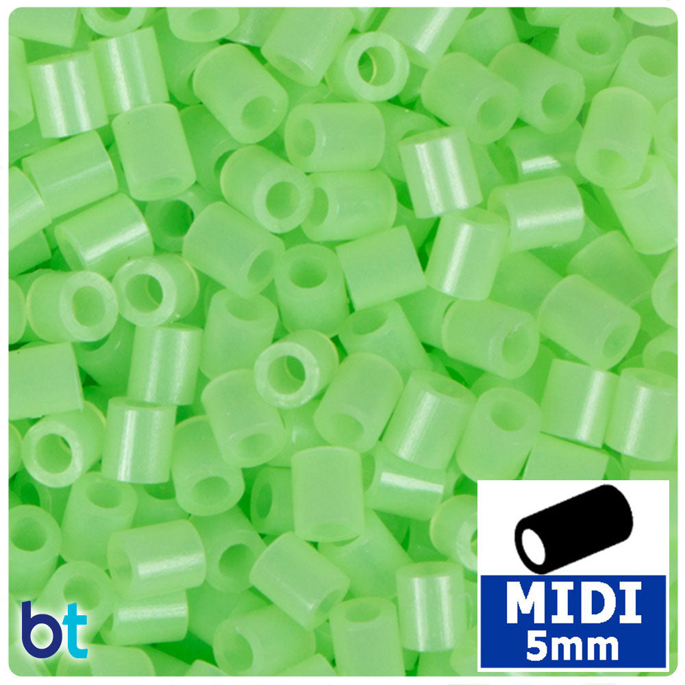 Green Glow 5mm Midi Fuse Beads (1000pcs)