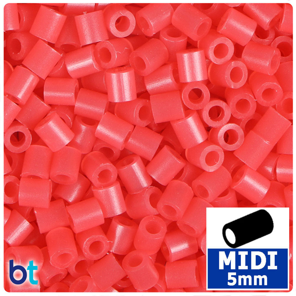 Red Glow 5mm Midi Fuse Beads (1000pcs)
