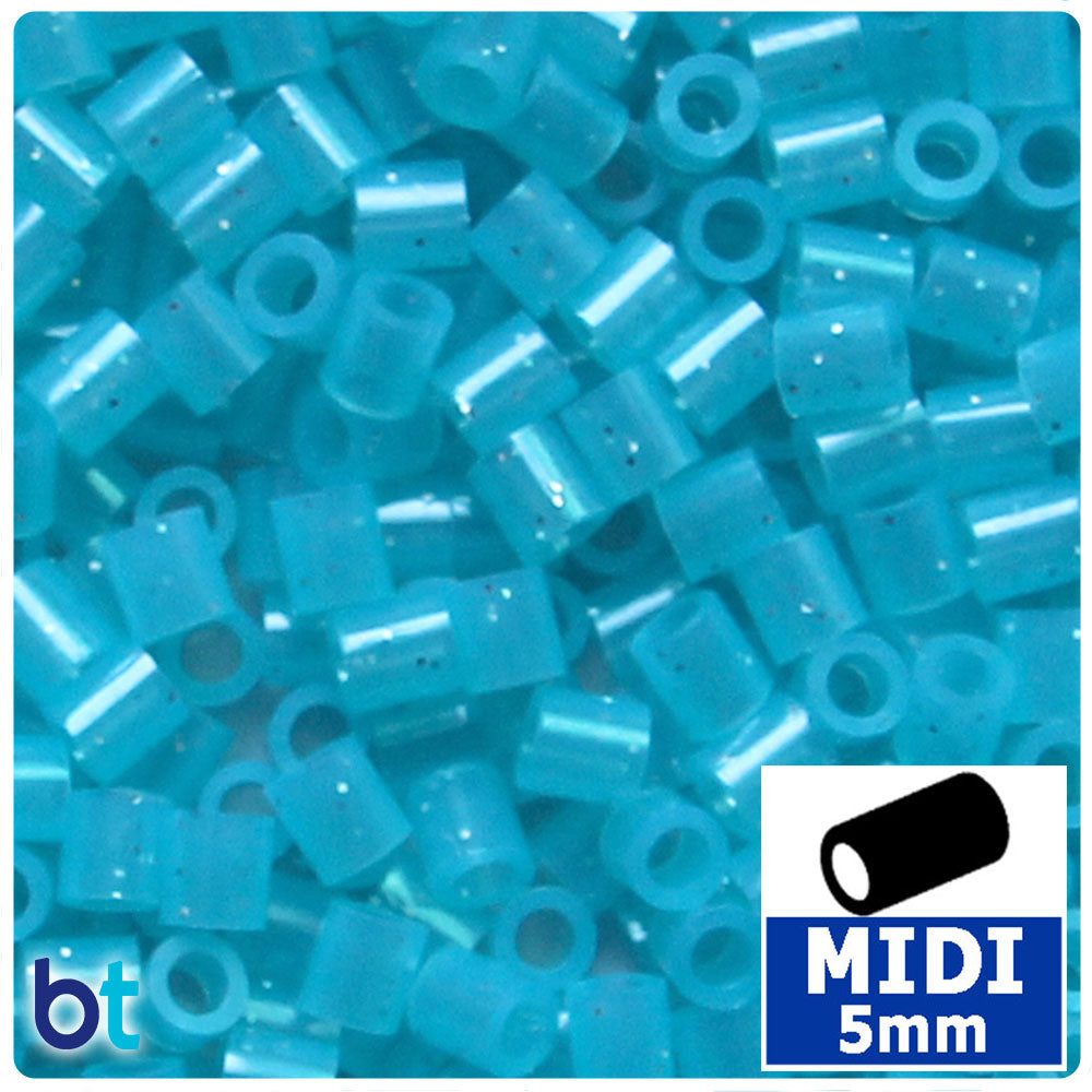 Blue Glitter 5mm Midi Fuse Beads (1000pcs)