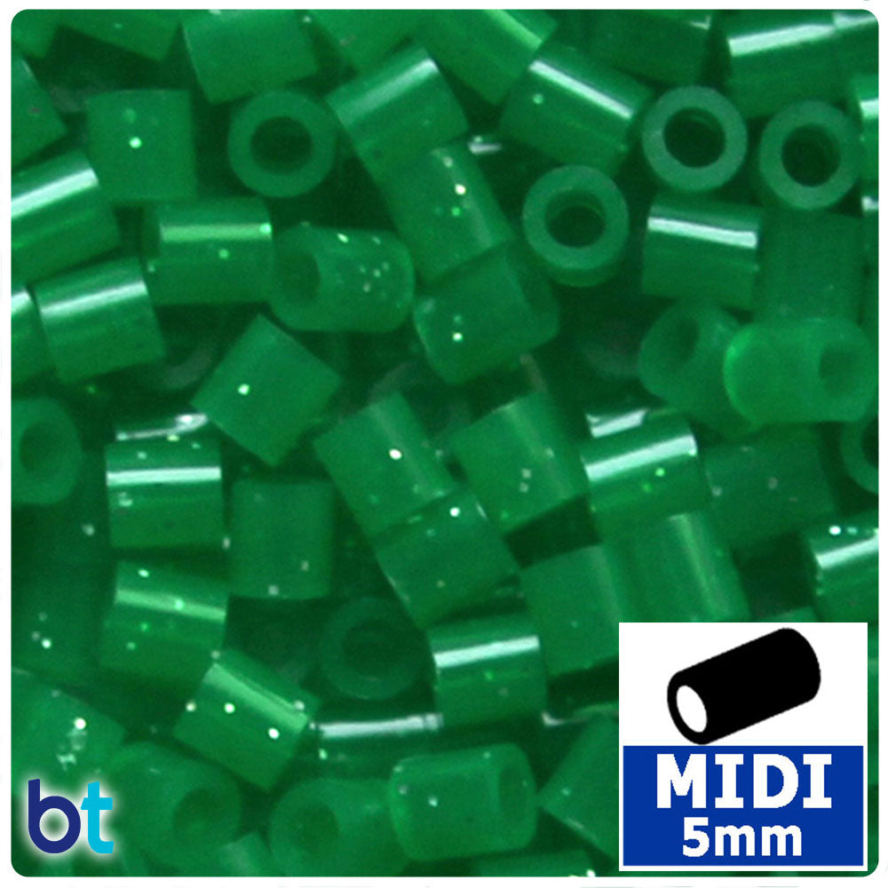 Green Glitter 5mm Midi Fuse Beads (1000pcs)