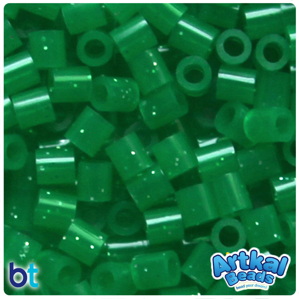 Green Glitter 5mm Artkal Midi Fuse Beads (1000pcs)
