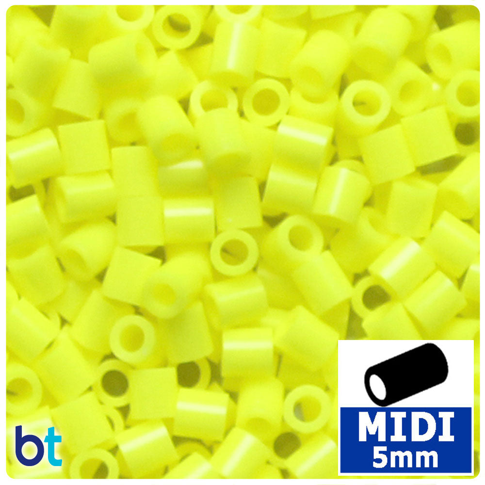 Yellow Neon 5mm Midi Fuse Beads (1000pcs)
