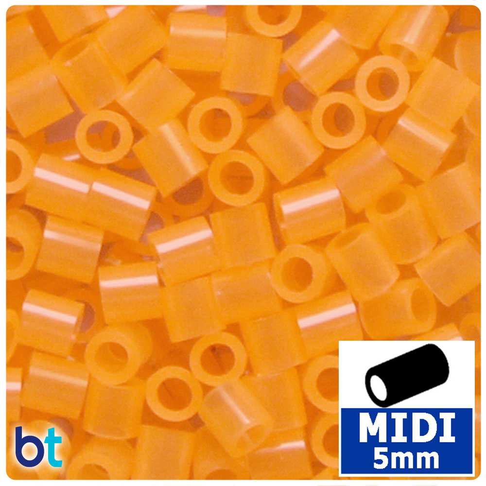 Orange Translucent 5mm Midi Fuse Beads (1000pcs)