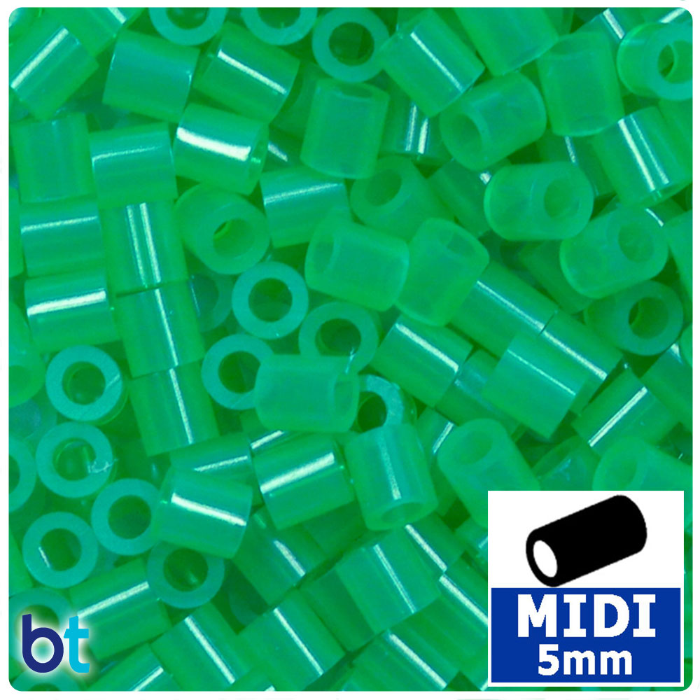 Green Translucent 5mm Midi Fuse Beads (1000pcs)