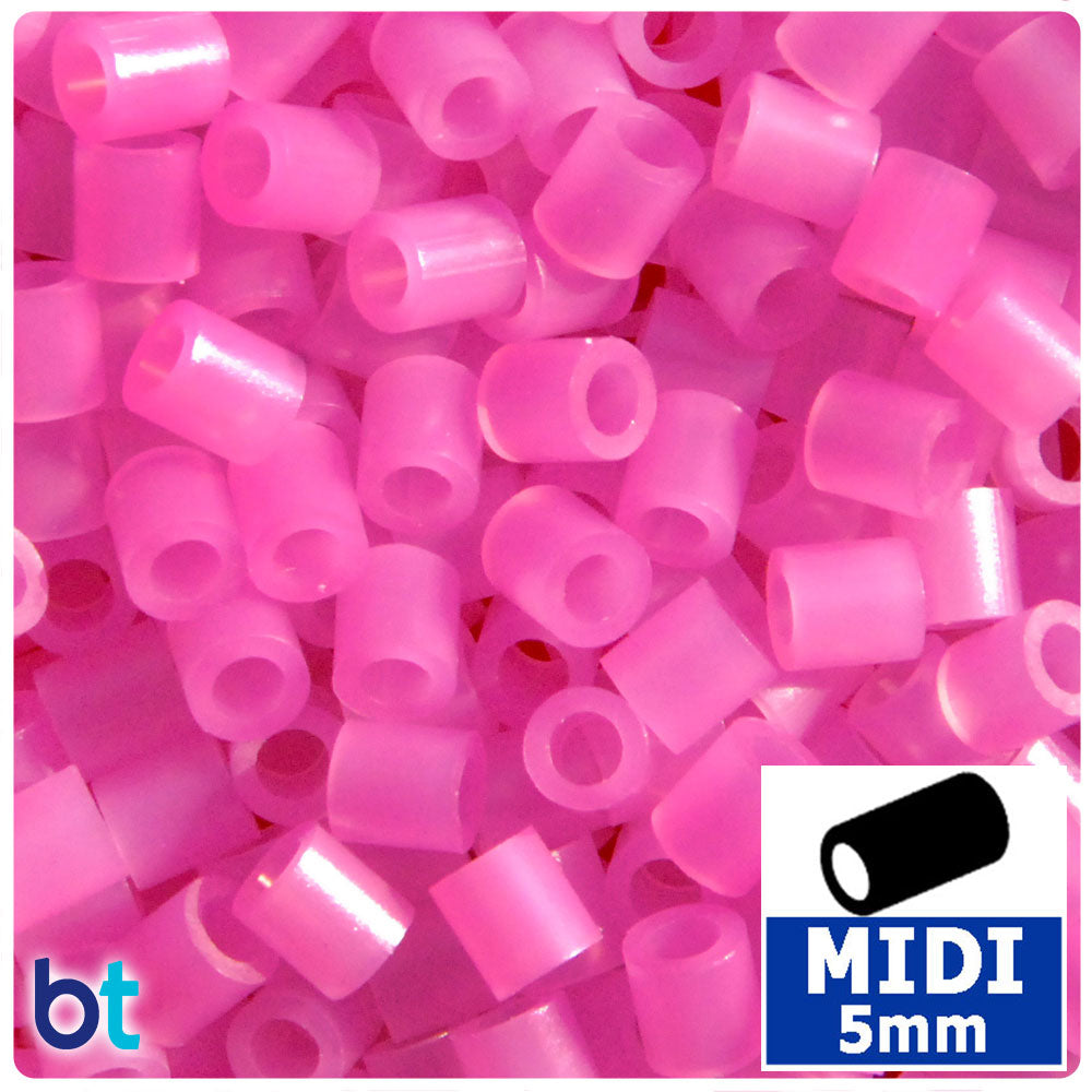 Pink UV 5mm Midi Fuse Beads (1000pcs)
