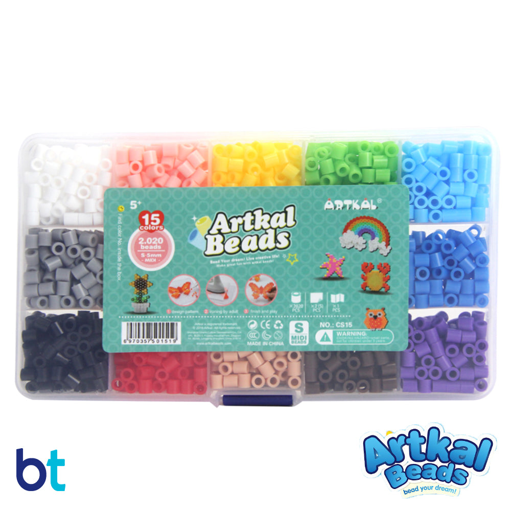 Artkal 15 Colors Midi Fuse Bead Kit (2,025 Beads)