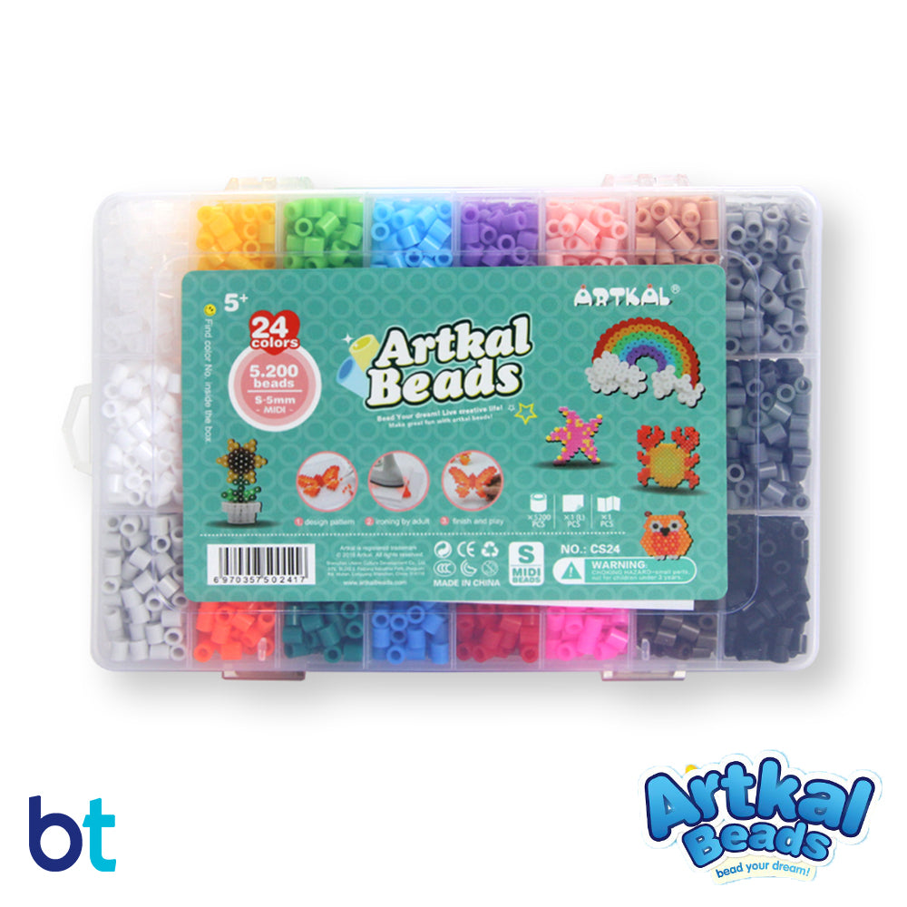 Artkal 24 Colors Midi Fuse Bead Kit (4,800 Beads)
