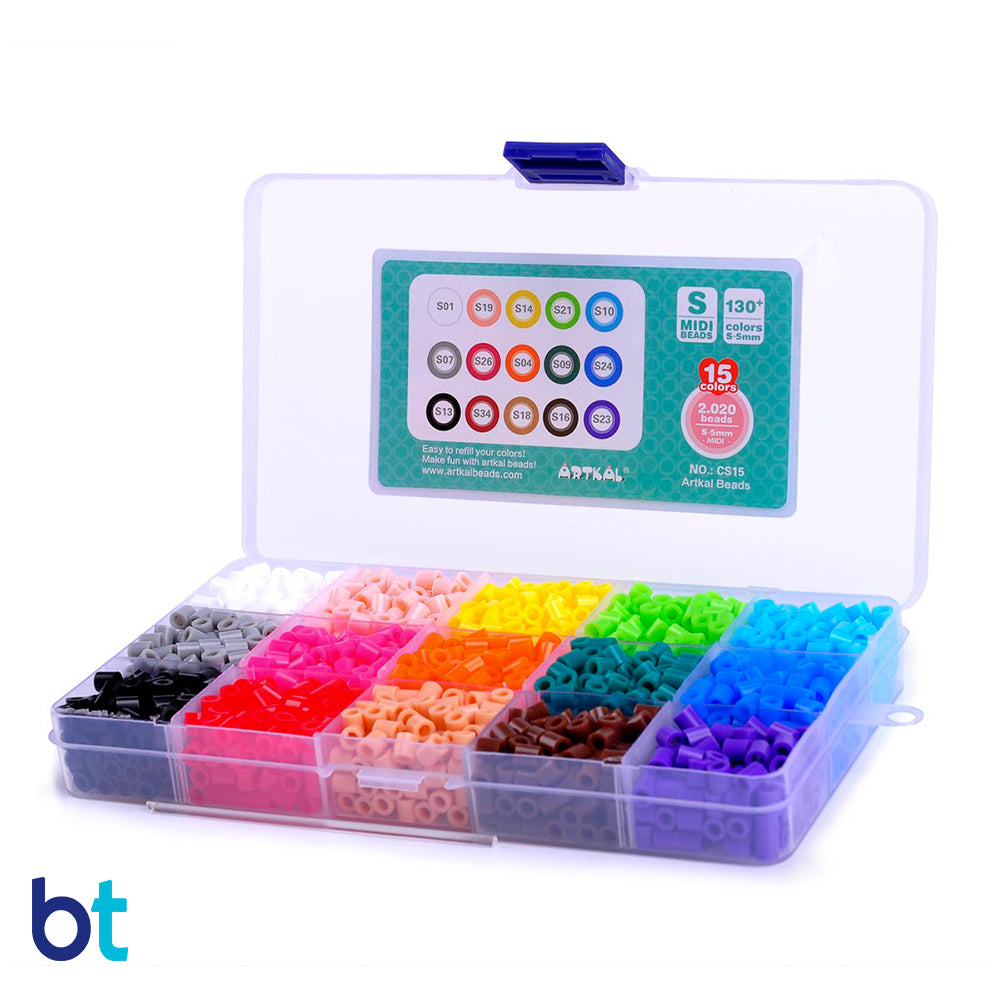 15 Colors Midi Fuse Beads Box (2,025 Beads)