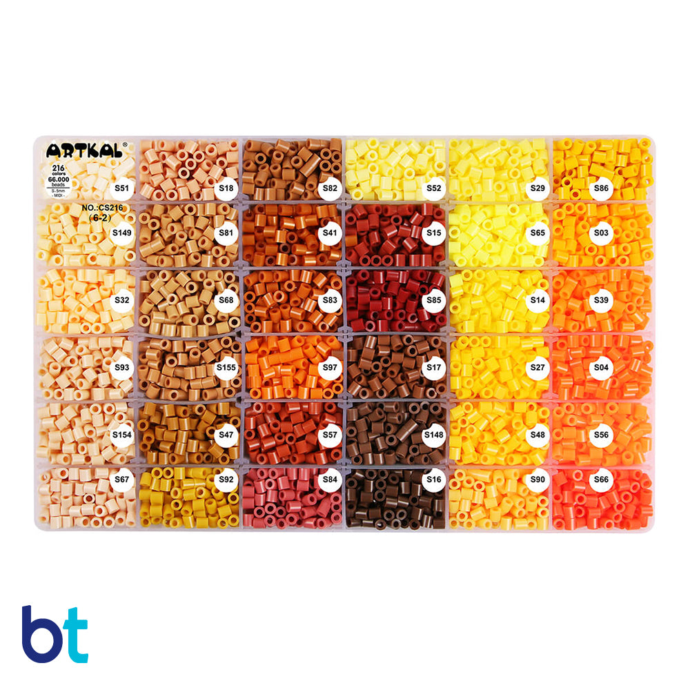 216 Colors Midi Fuse Beads Box (66,000 Beads)