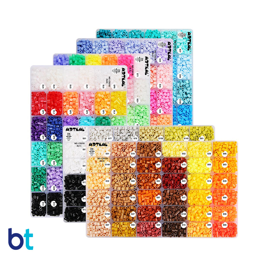 216 Colors Midi Fuse Beads Box (66,000 Beads)