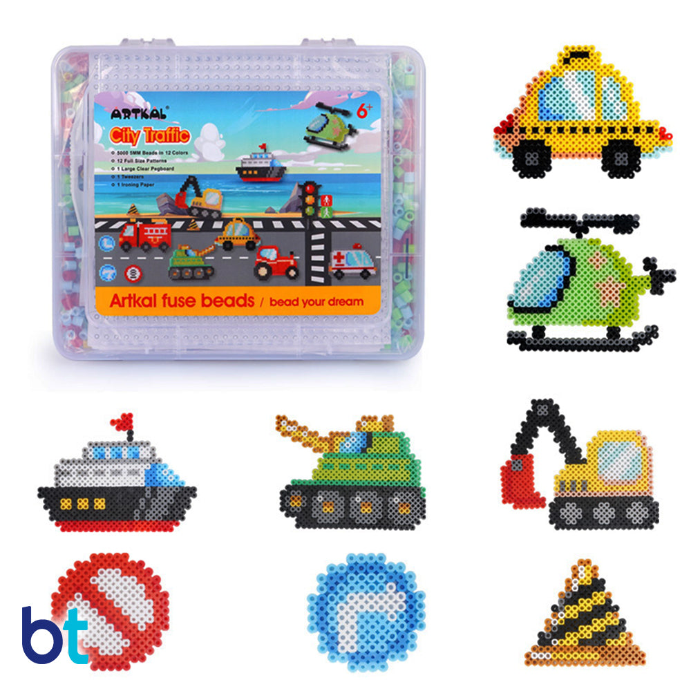 City Traffic Theme Midi Fuse Beads Kit (5000 Beads)